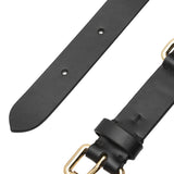 Tan & Black interlaced leather dog collar