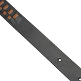 Tan & Black interlaced leather dog collar