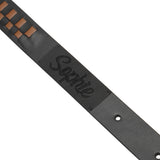 Tan & Black interlaced leather dog collar
