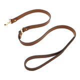 Tan woven leather dog leash