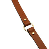Tan woven leather dog leash