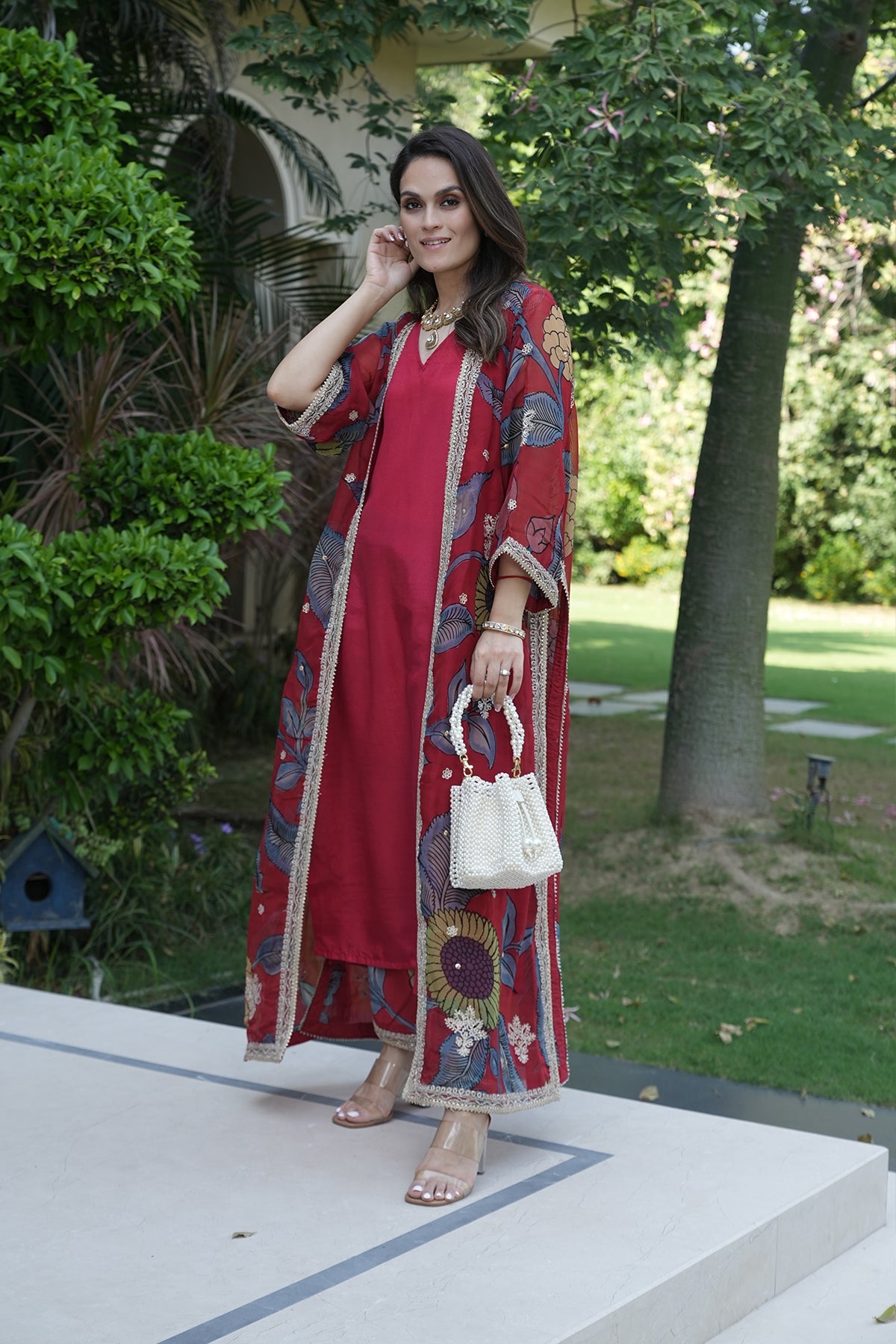 Anushka with the Jaipur Pearl Beaded Potli Bag