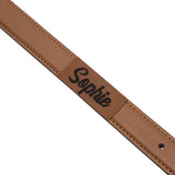 Tan leather dog collar