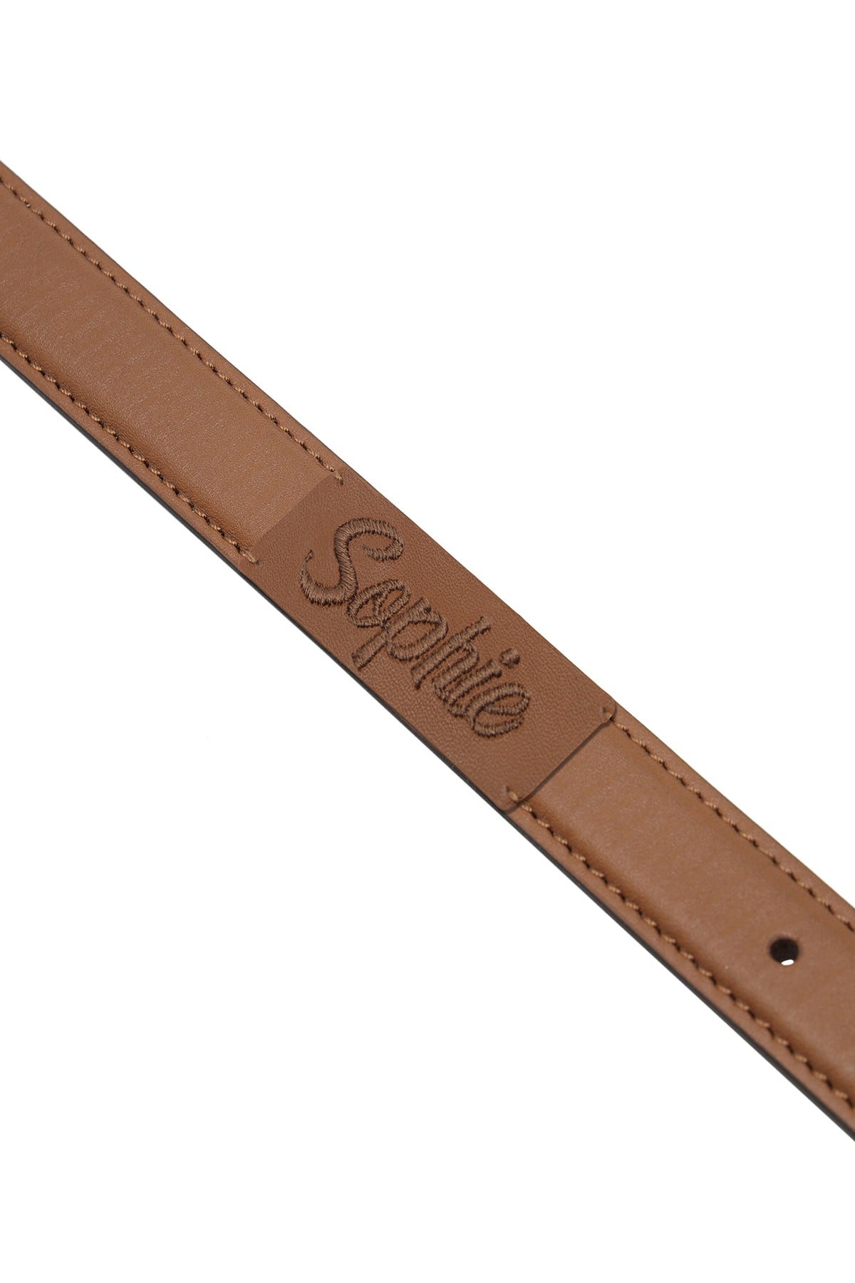 Tan leather dog collar