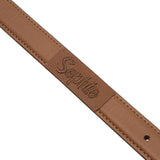 Tan leather dog collar