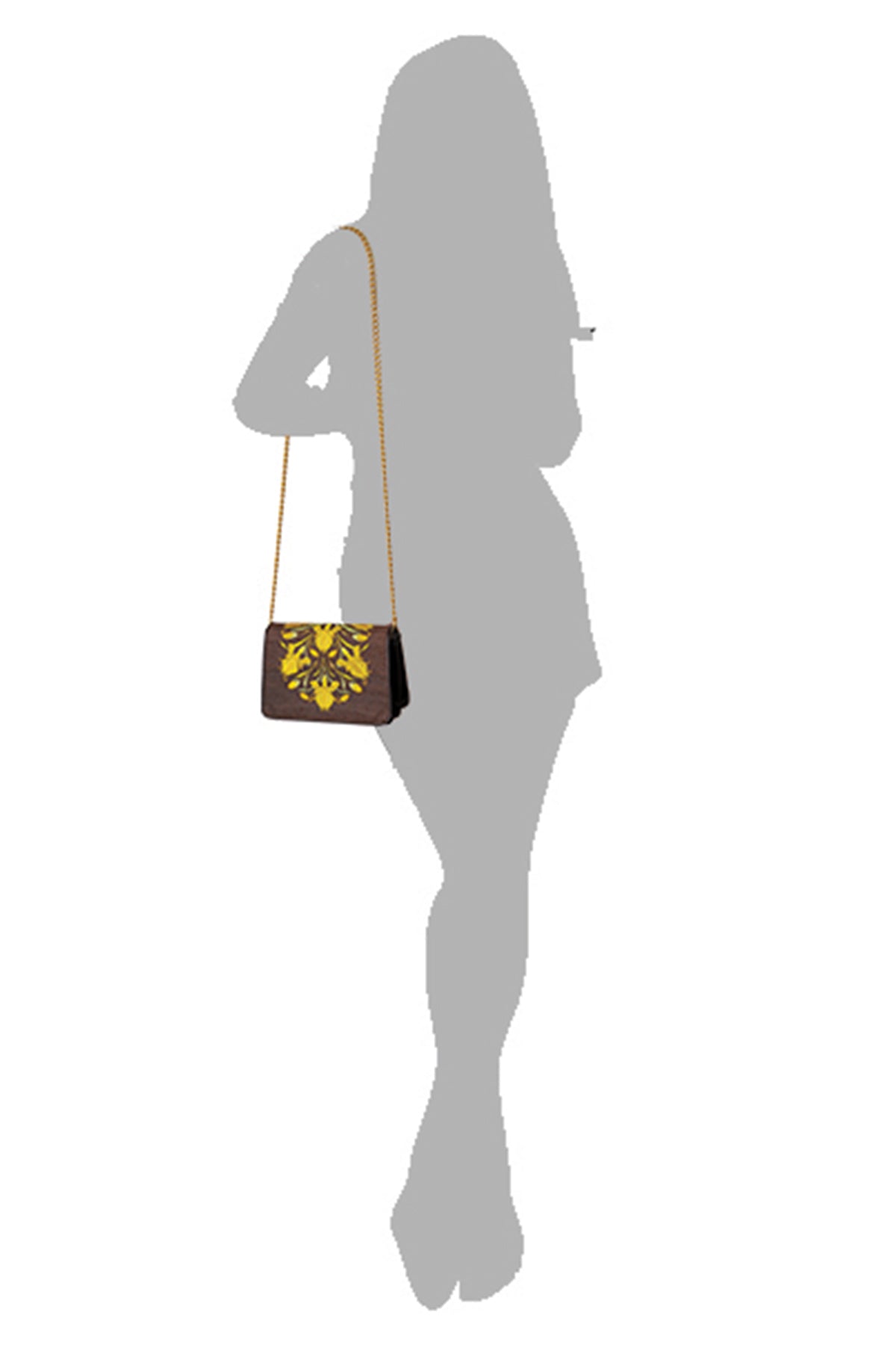 Marigold-Brown Leather Shoulder Bag