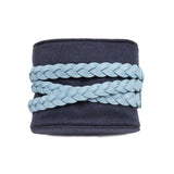 Triple Wrap Sky Blue Womens Bracelet