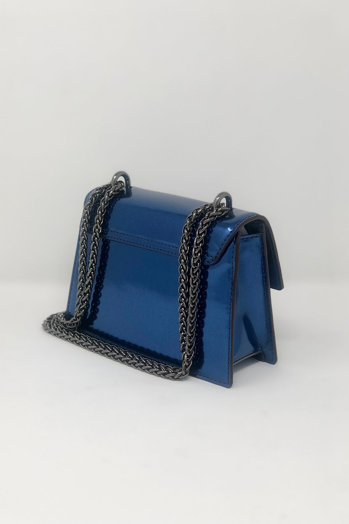 Primrose-Tanzanite Leather Shoulder Bag