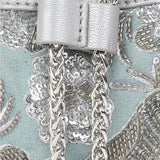 Sage Leather Mini Bucket Bag