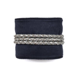 Metallic Silver Braided Bracelet