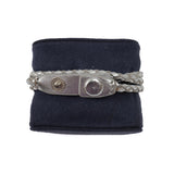 Metallic Silver Braided Bracelet
