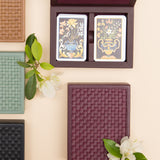 Oak Playing Cards Box - sangria