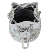 Sage Leather Mini Bucket Bag
