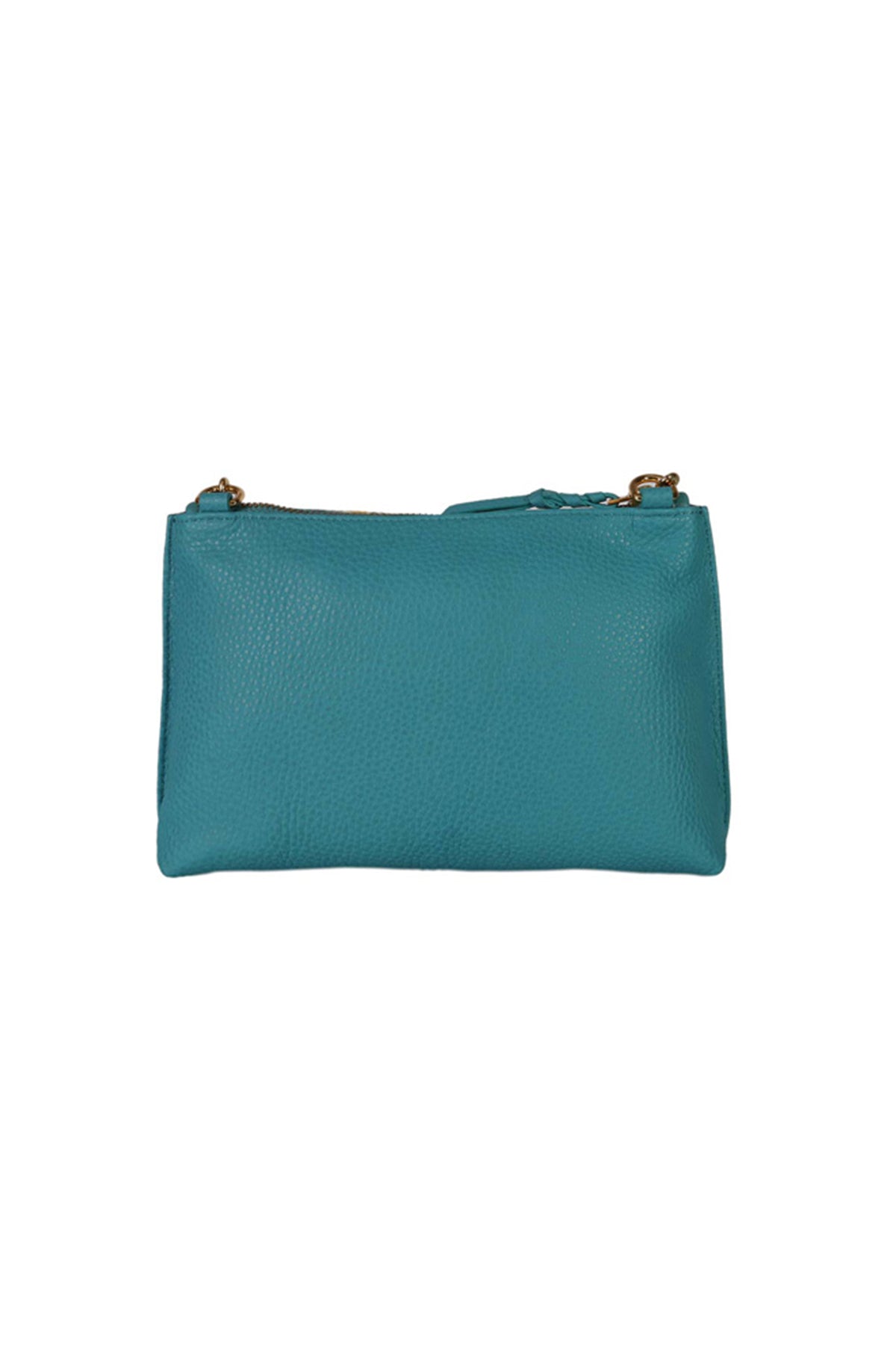 Carnation Turquoise Printed Leather Shoulder Bag