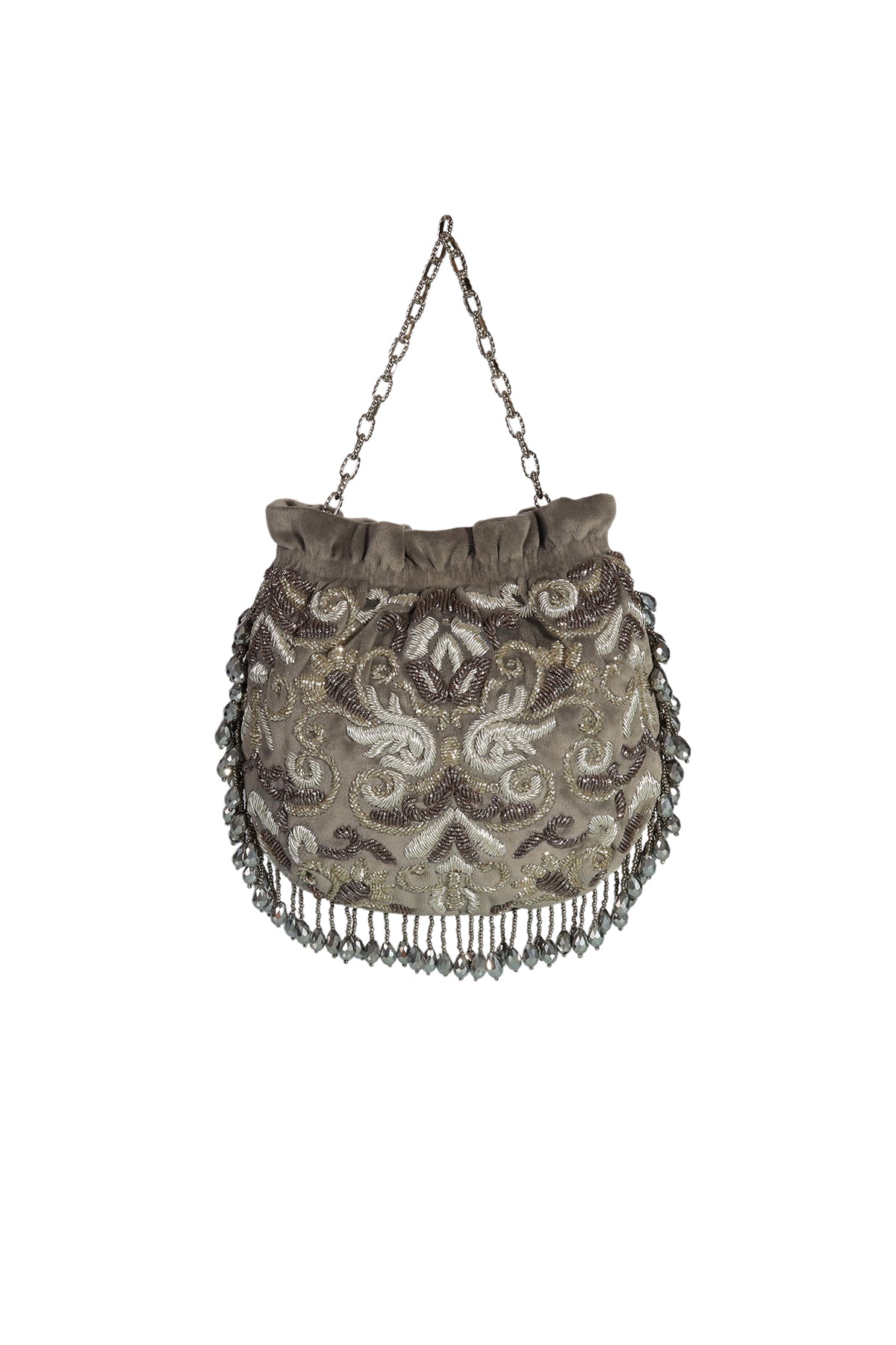 Aparajita Velvet Embellished Potli Bag