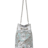 Sage Leather Mini Bucket Bag