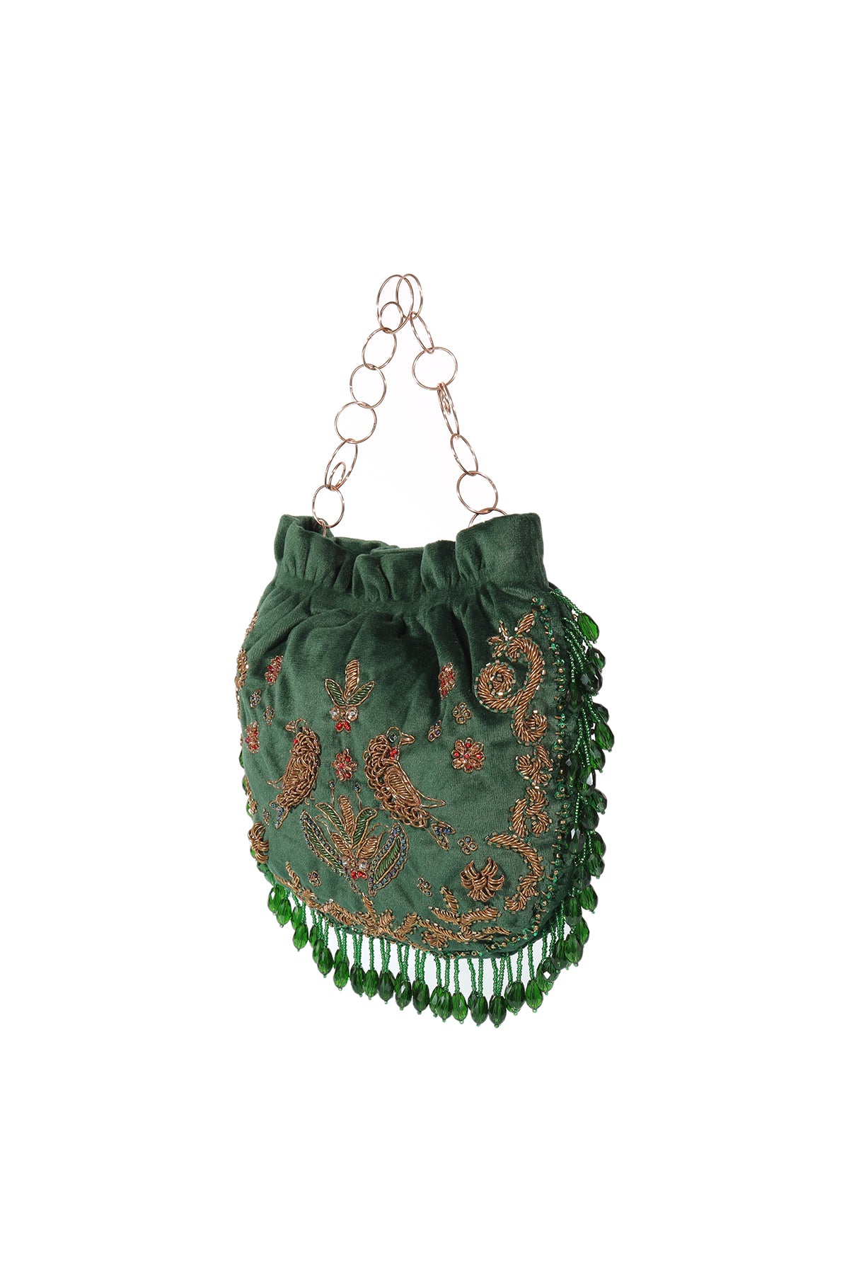 Gulnaar Velvet Embellished Potli Bag