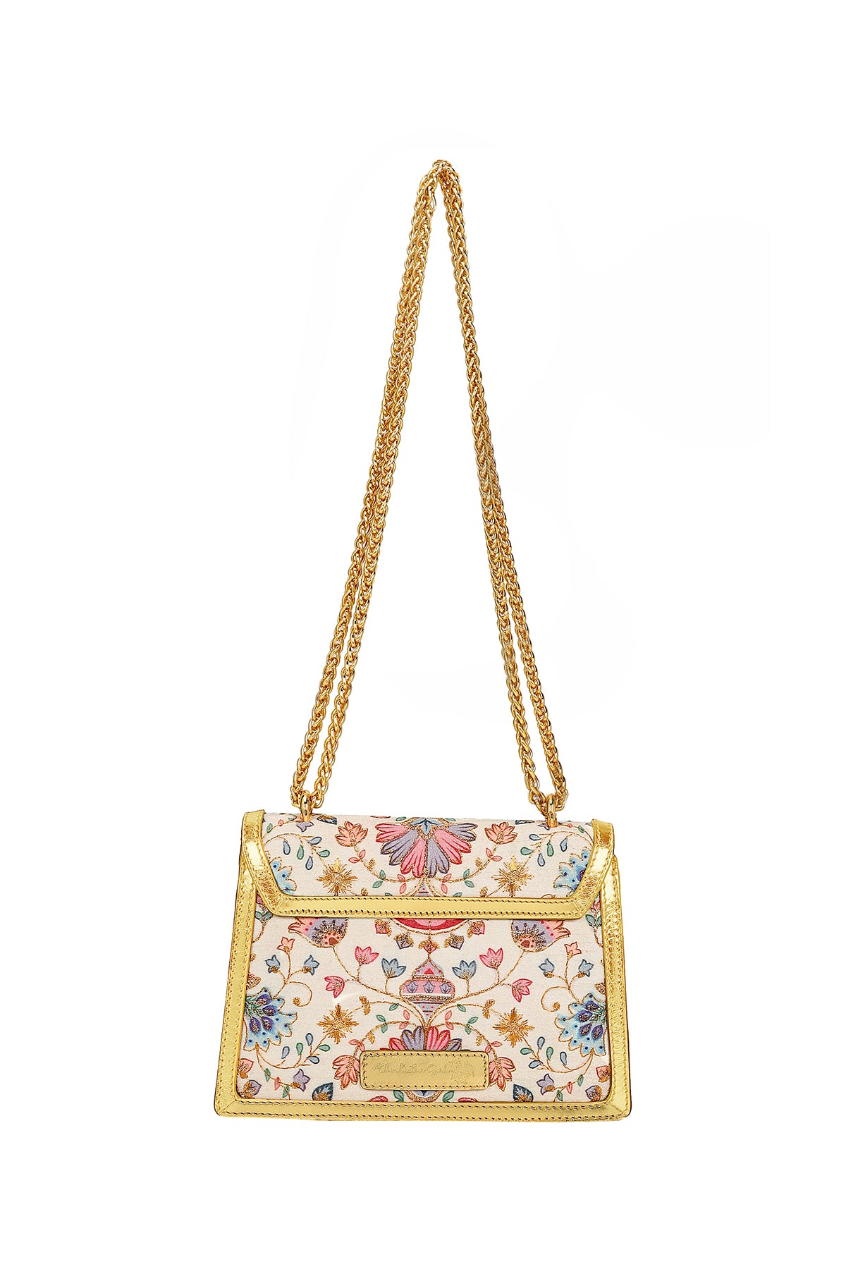 Manika Embroidered Leather Shoulder Bag