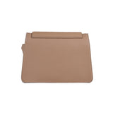 Geranium-Nude Leather Shoulder Bag