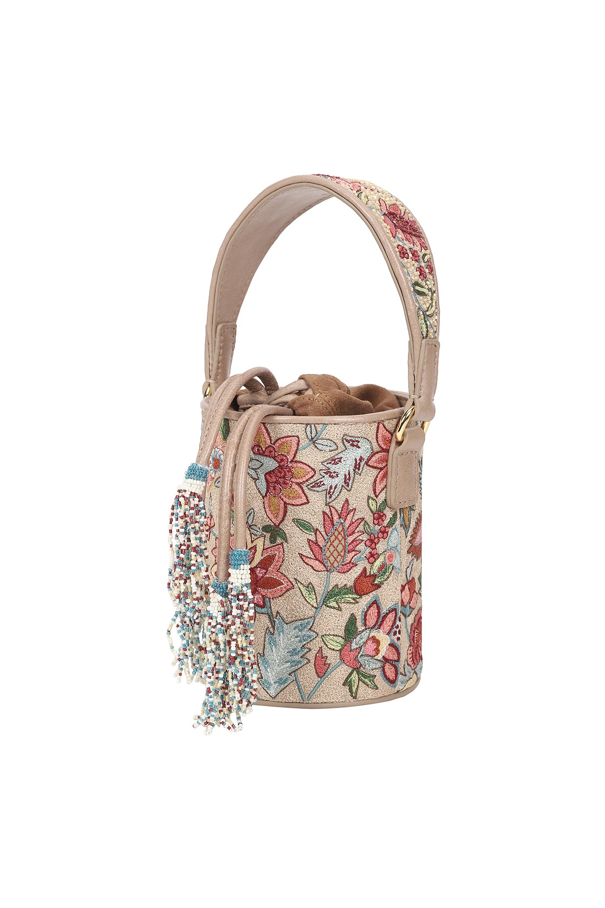 Statice Embroidered Bucket Bag