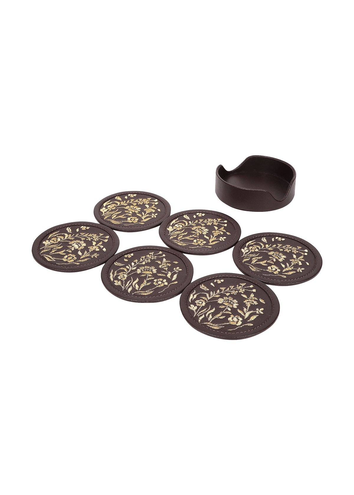 Maple Coaster Set (Set of 6)- Chocolate