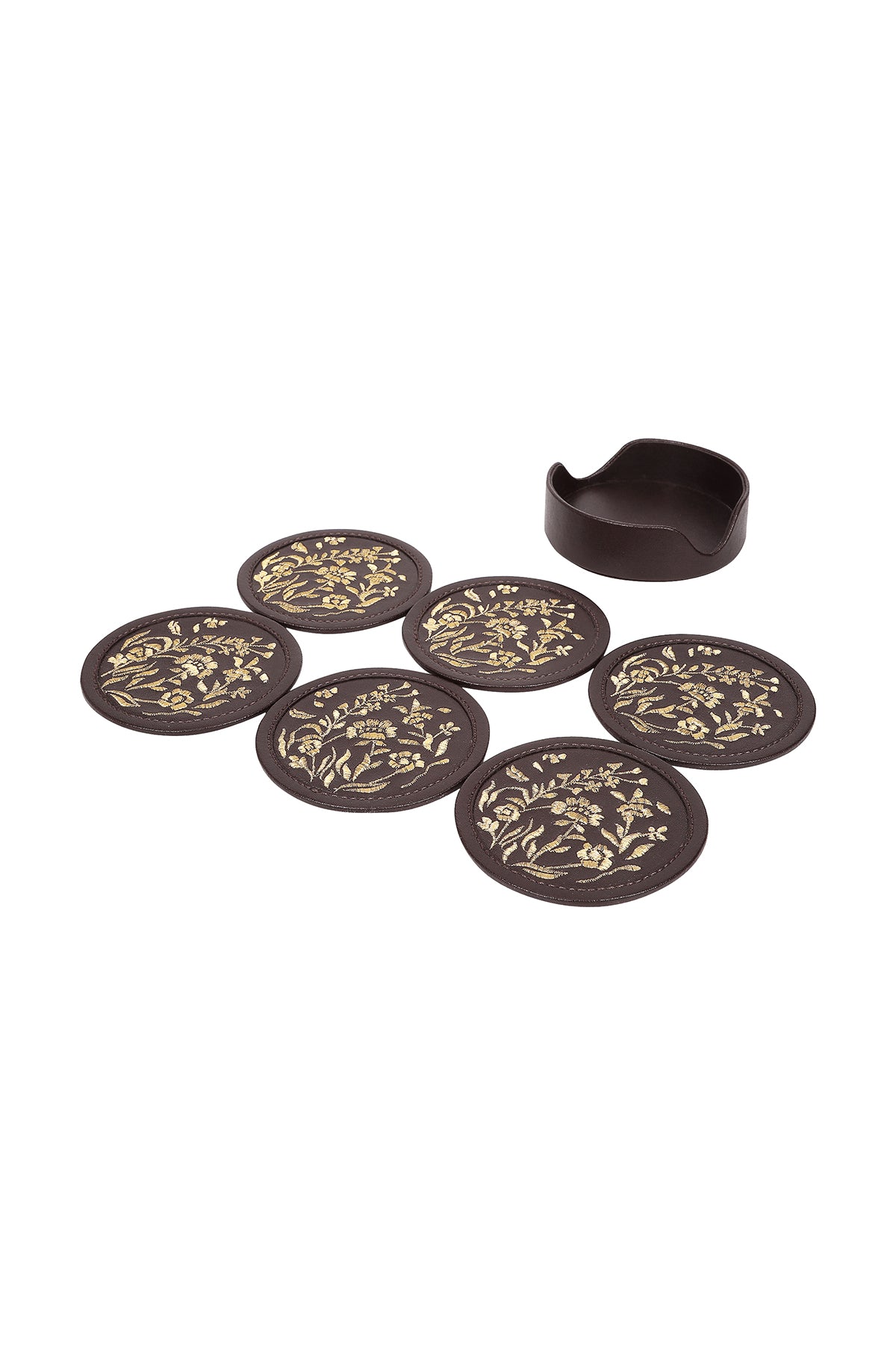 Maple Coaster Set (Set of 6)- Chocolate
