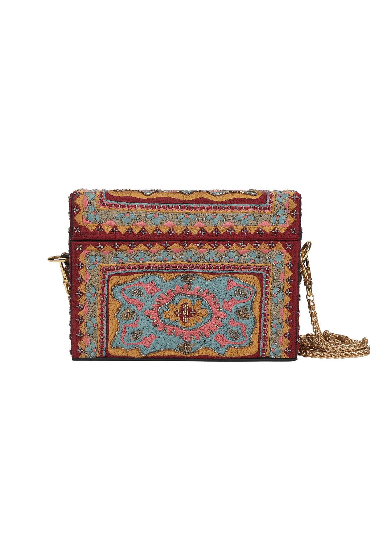 Balsam Embroidered Box Bag