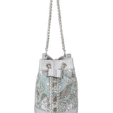 Sage Leather Mini Bucket Bag