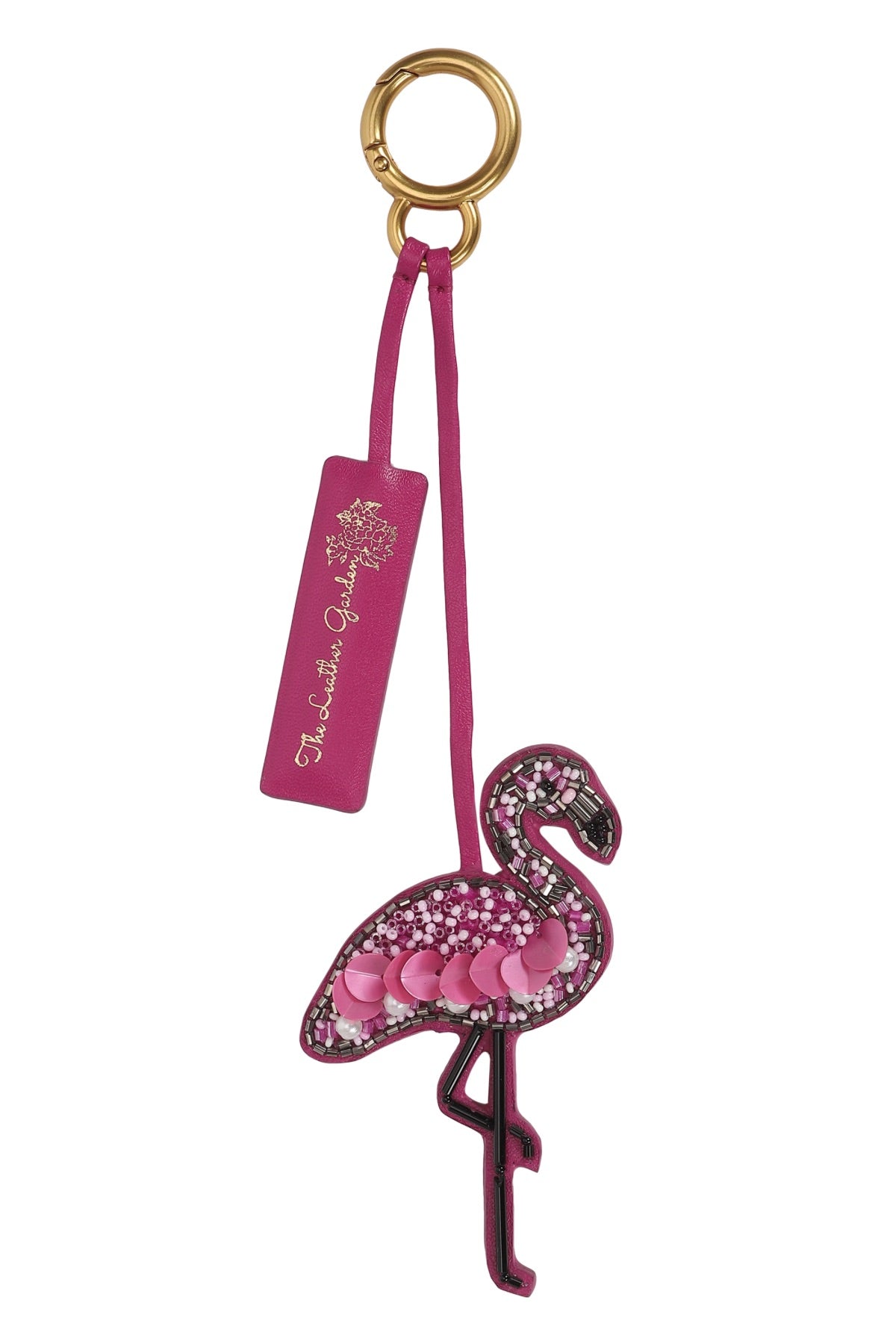 Flamingo Leather Charm - Pink