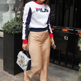 Masoom Minawala with the Hydrangea Pigeon Blue Bag